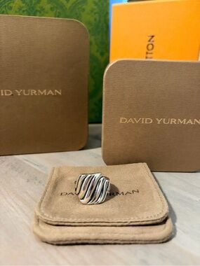 David Yurman sculpted cable silver ring